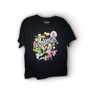 Cartoon Network‎ T-shirt Large Cast Dexter Courage Ed J Bravo Short Sleeve Tee